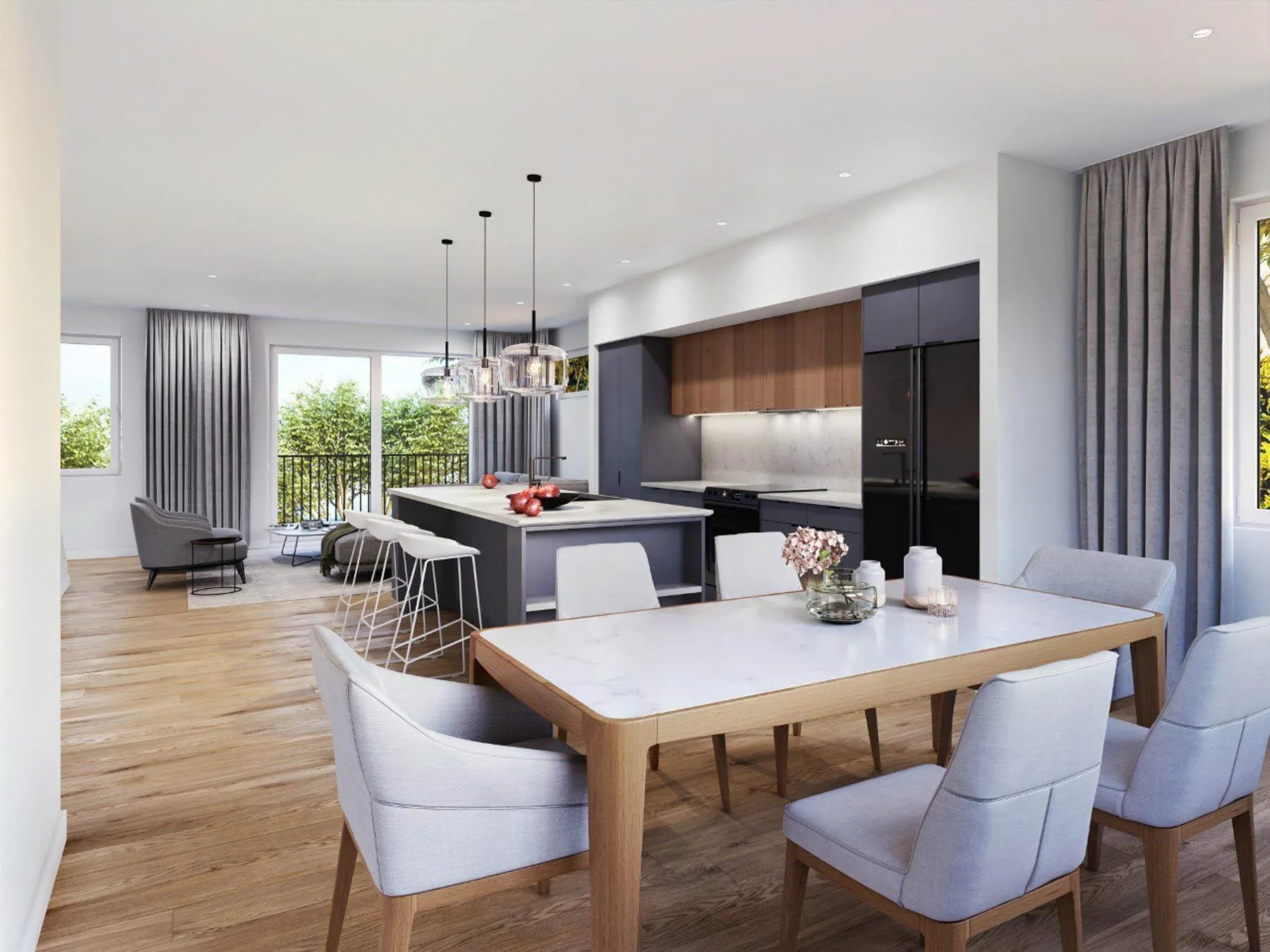 Interior rendering of 410 RVR in Hailey.